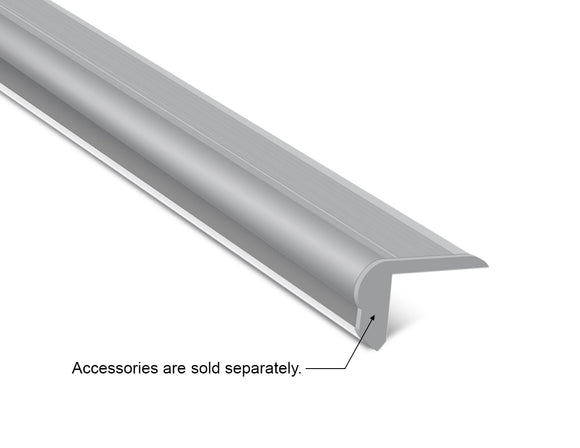 STAIR EDGE - GL 024 Silver Aluminum Channel + Milky Diffuser - 78"