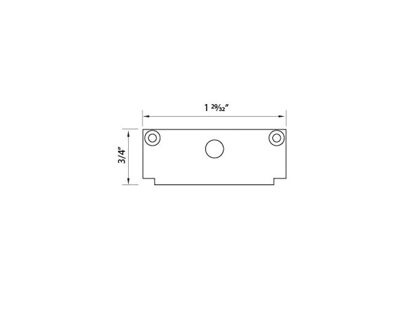 Aluminum Channel WIDE TRIMLESS RECESS Accessories - GL 081 End Caps (pair)
