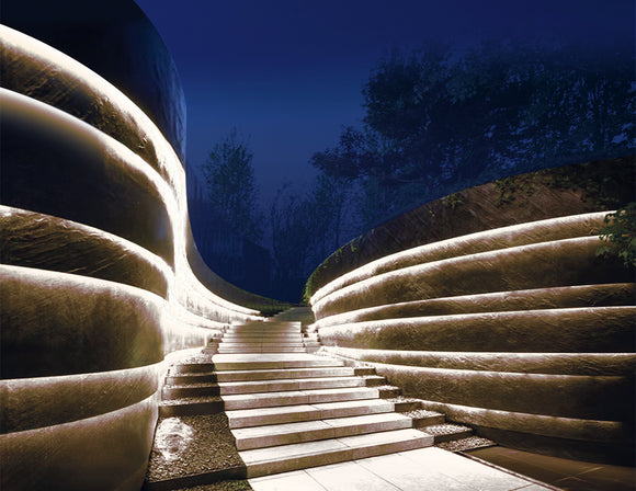 4000K Side bend neon LED lights are used for outdoor hallway illumination.