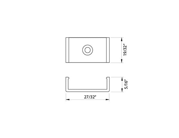 Aluminum Channel SLIM FLAT Accessories - YD 1205 Mounting Clip (pc)