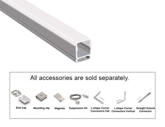 GL LED Skinny Dome YD-1418 Aluminum Channel with Milky Diffuser provides bright, even light diffusion in a slim profile. It is made from high-quality anodized aluminum for efficient heat dissipation and durability.