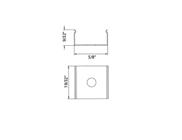 Aluminum Channel SKINNY DOME Accessories - YD 1418 Mountings (pc)