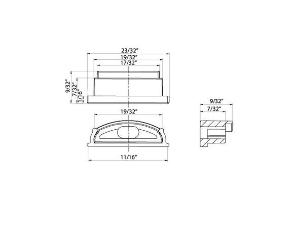 Aluminum Channel FLEX FLAT Accessories - YD 1806 End Caps (pair)