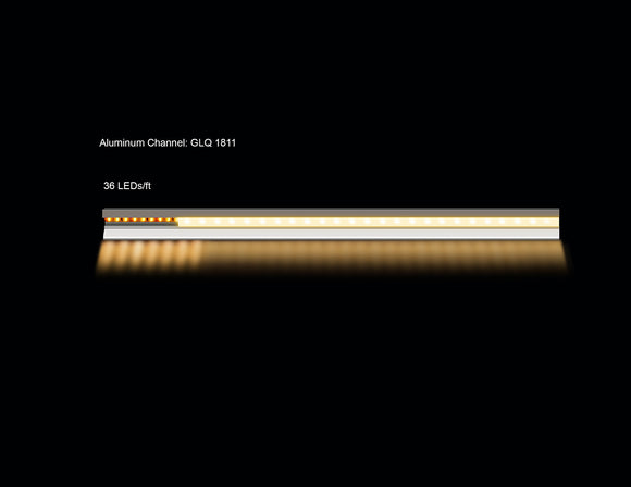 Comparing Light Diffusion in 1811 Channels with Various LED Strip Light Options