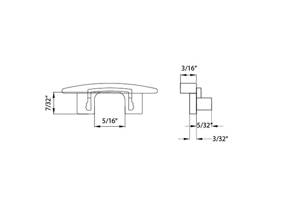 Aluminum Channel SLIM SHALLOW RECESS Accessories - GLQ 2309 End Caps (pair)