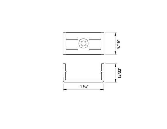 Aluminum Channel WATERPROOF SQUA Accessories - A 2319 Mounting Clip (pc)