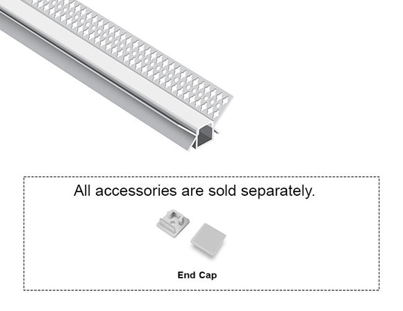 GL LED Inside Corner BY-5026 Aluminum Channel with Milky Diffuser fits tight 90° corners and provides uniform light coverage. Made from anodized aluminum for reliable heat dissipation and robust durability, ideal for interior corner LED lighting.