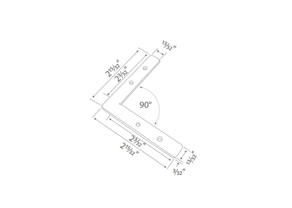 AL L-Shape Corner Connector - Flat