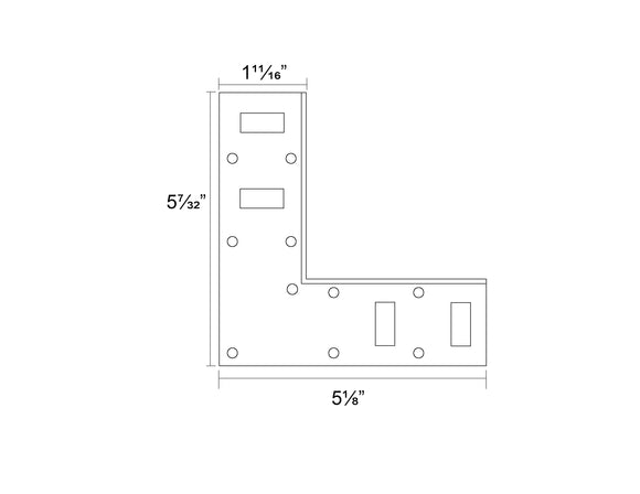 120V LED Strip Light Accessories - L Shape Mounting Clip (pc)