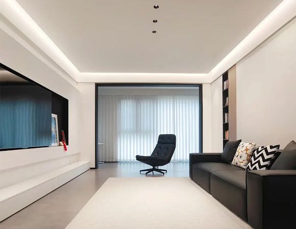 Flush mount LED aluminum channel GLB L550B, ideal for indirect wall-to-ceiling lighting design.