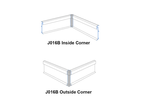Aluminum Channel SHALLOW SKIRT Accessories - J016B Corner