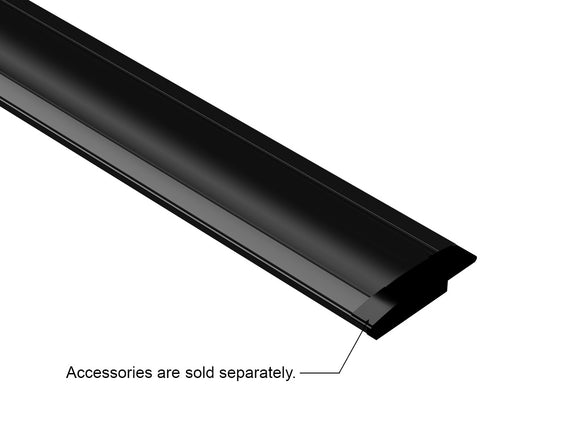 GL LED Slim Shallow Recess GLQ-2309 Black Aluminum Channel with Black Diffuser delivers soft, balanced illumination with a minimalist recessed look. Made of durable anodized aluminum, it ensures superior heat control and a refined finish for LED lighting projects.