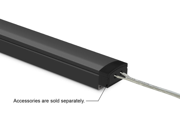 GL LED Slim Flat SL GLQ-1711 Black Aluminum Channel with Black Diffuser delivers soft, subdued illumination for contemporary lighting setups. Its anodized aluminum body ensures efficient heat dissipation and long-lasting quality, making it ideal for elegant, minimalist LED applications.