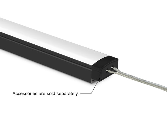 GL LED Slim Flat SL GLQ-1711 Black Aluminum Channel with Milky Diffuser provides smooth, balanced lighting with a refined anodized finish. Built for durability and superior heat performance, it enhances modern LED strip lighting projects with a sleek, sophisticated appearance.