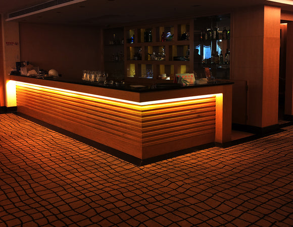 The LX 1420 aluminum channel is durable, easy to install, and uniquely designed for corner installation in a showcase container.