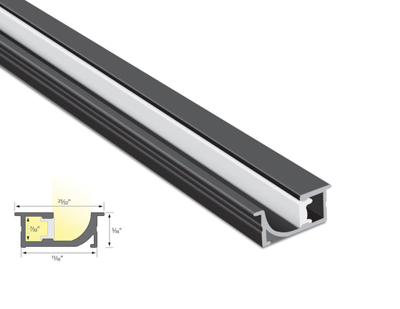 Dimensions of the JH 1722 aluminum channel.