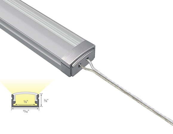 Dimensions of the GLQ 1709 Solder-Free aluminum channel.
