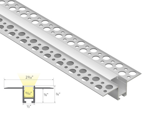 Dimensions of the GLQ 5319 aluminum channel.