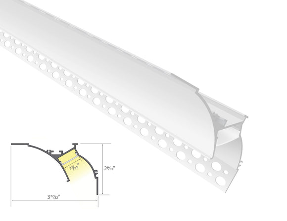 Dimensions of the GLQ 9758 aluminum channel.