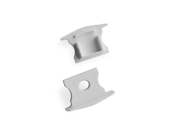 A pair of end cap silver color for Aluminum Channel SLIM RECESS YD1201