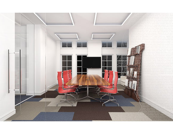 LED Linear Light - Square Rendering in a meeting room