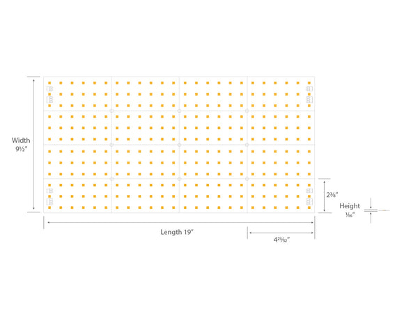 Dimensions of LED Pixels Light Sheet - Color Changing RGBW 4 in 1