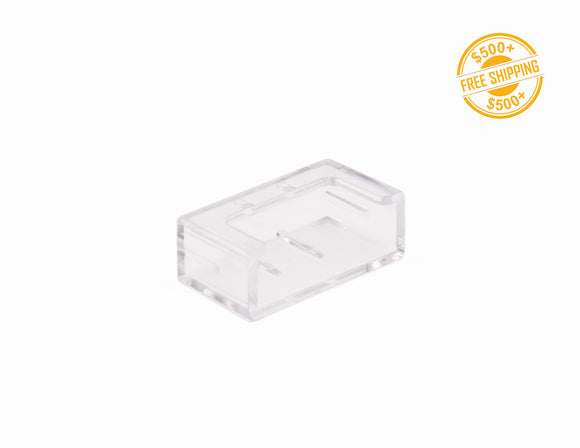 Top view of LED Wall Washer Strip Light Accessories end cap. A label of free shipping with orders over $500 is shown as well.