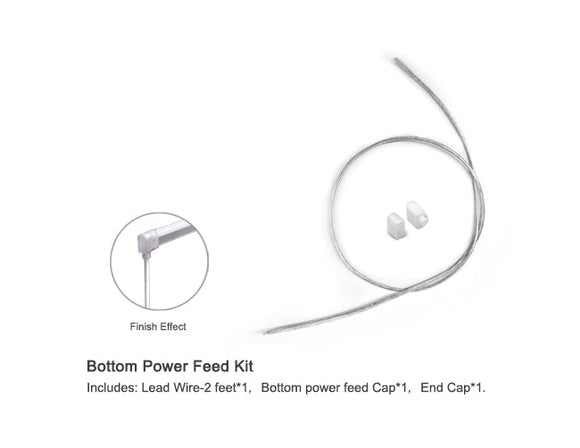 The bottom power feed kit for the WINT side bend neon LED lights.