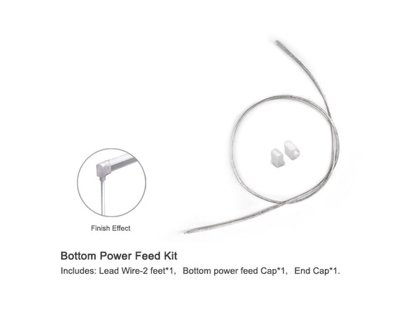 The bottom power feed kit for the WINT side bend neon LED lights.