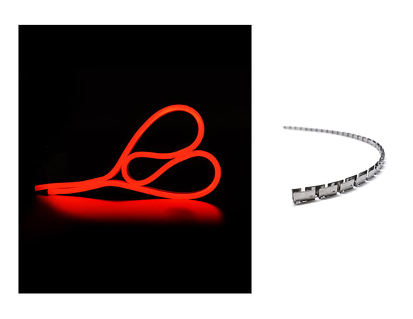 The bendable aluminum brackets for flexible surface mounting of the WINT side bend neon LED lights.