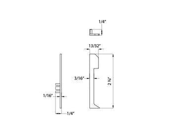 Aluminum Channel SHALLOW SKIRT Accessories - J016B End Cap - 0