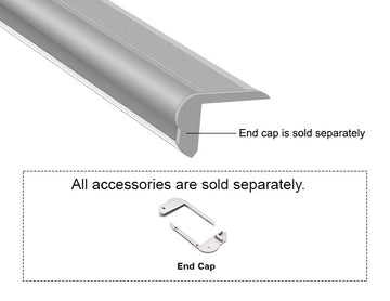 Stair Edge GL 024 Silver Aluminum Channel with Milky Diffuser is designed for safe, stylish stair illumination. Its angled profile provides smooth, even light across step edges, enhancing both visibility and modern architectural appeal.