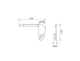 Aluminum Channel STAIR EDGE Accessories - GL 024 End Caps (pair) - 0