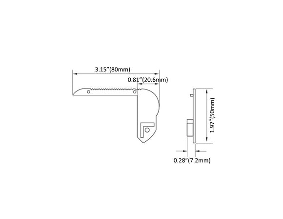 Aluminum Channel STAIR EDGE Accessories - GL 024 End Caps (pair)