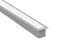 SKINNY RECESS - GL 031 Silver Aluminum Channel + Milky Diffuser - 94" - 2