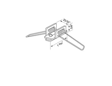 Clearance Aluminum Channel SKINNY RECESS Accessories - GL 031 Mounting Clip (pc) - 0