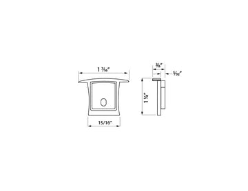 Clearance Aluminum Channel SKINNY RECESS Accessories - GL 031 End Caps (pair) - 0