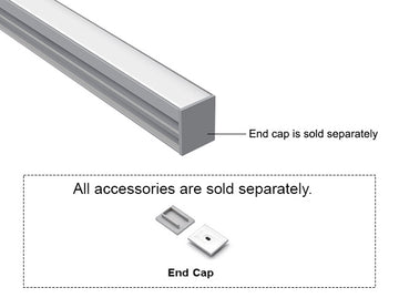 GL LED Floor Recess GL-034 Aluminum Channel with Milky Diffuser provides even, low-level illumination in a recessed floor profile. Made from anodized aluminum to deliver excellent heat control and robust longevity in floor-mounted LED installations.