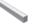 FLOOR RECESS - GL 034 Silver Aluminum Channel + Milky Diffuser - 94" - 2