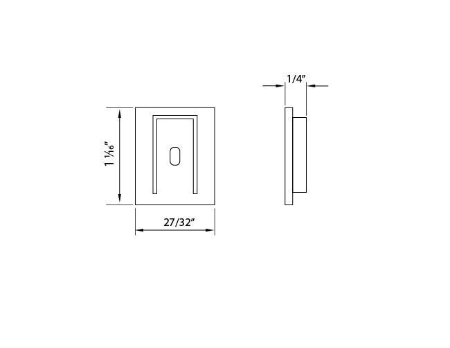 Aluminum Channel FLOOR RECESS Accessories - GL 034 End Caps (pair)