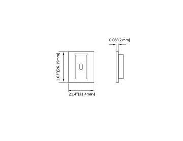 Aluminum Channel FLOOR RECESS Accessories - GL 034 End Caps (pair) - 0