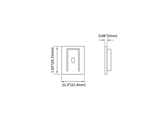 Aluminum Channel FLOOR RECESS Accessories - GL 034 End Caps (pair)