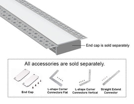 Accessories for the GL 081 aluminum channel.