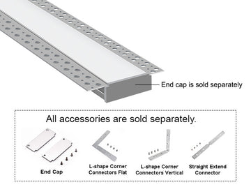 Accessories for the GL 081 aluminum channel.