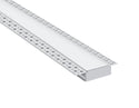 WIDE TRIMLESS RECESS - GL 081 Aluminum Channel + Milky Diffuser - 94" - 2