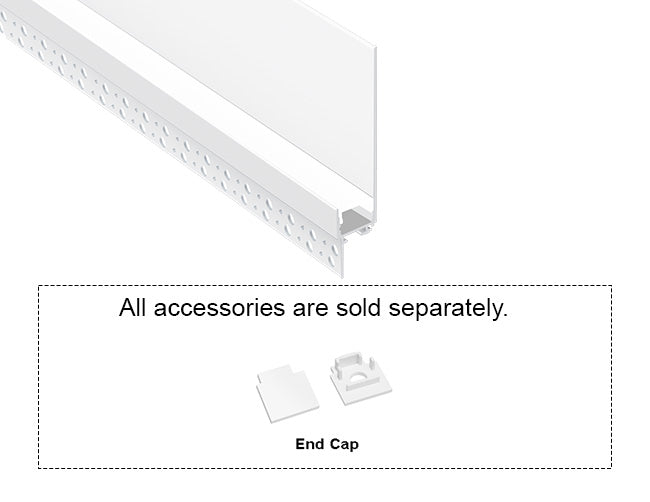 WALL WASHER - GL 085 White Aluminum Channel + Milky Diffuser - 94"