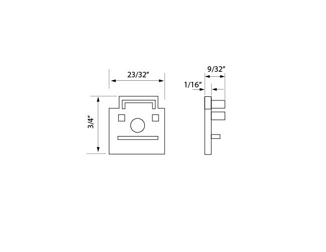 Aluminum Channel WALL WASHER Accessories - GL 085 End Caps (pair)