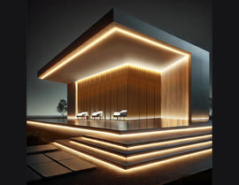 Top bend neon LED lights are used for outdoor illumination.