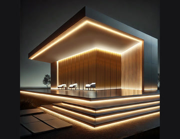 Top bend neon LED lights are used for outdoor illumination.