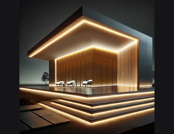 Top bend neon LED lights are used for outdoor illumination.